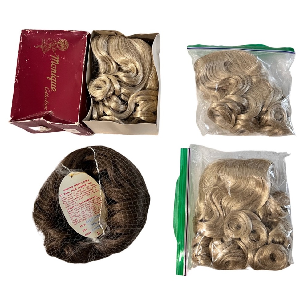 Monique Collection and Kemper Doll Wigs Lot of 4